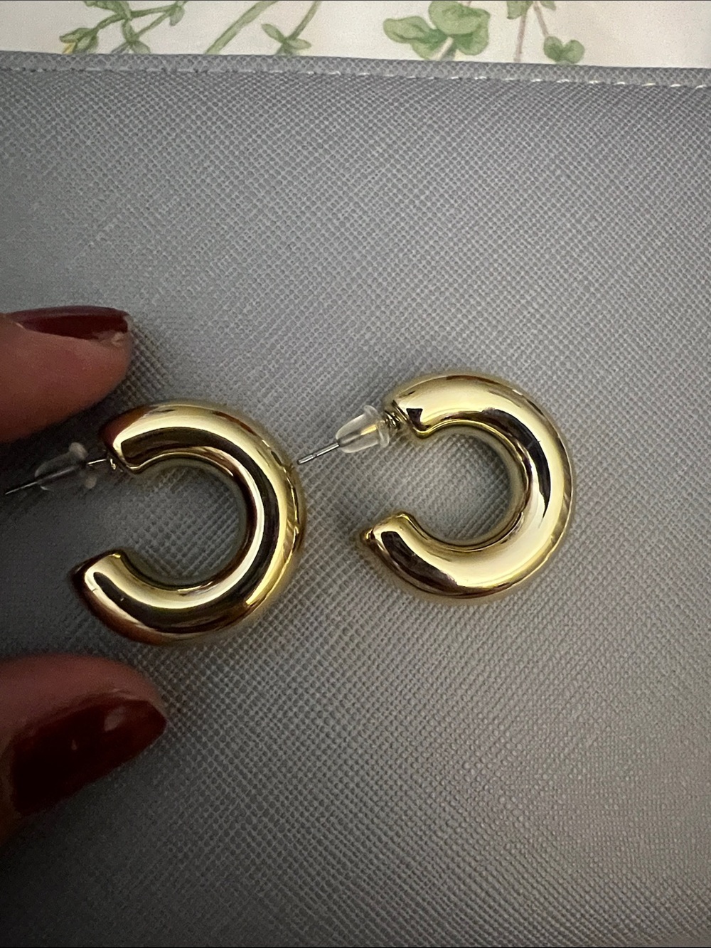 Gold Chunky Hoop Earrings - Women Jewelry